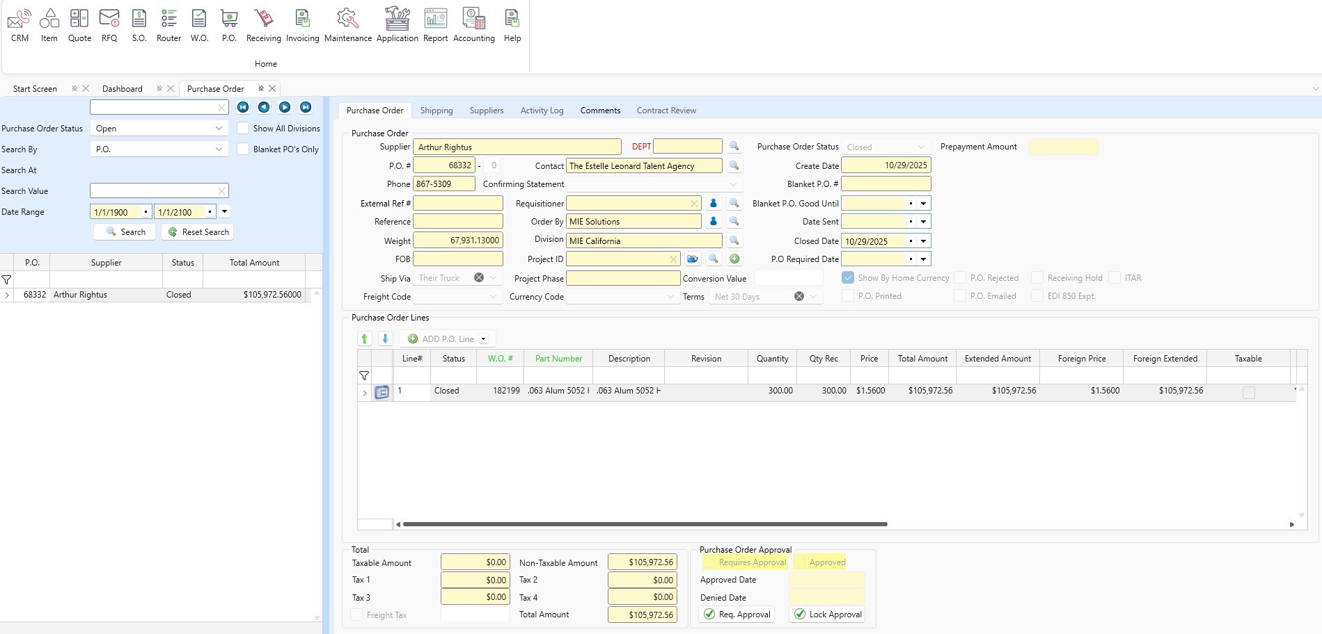 Purchase Order Module